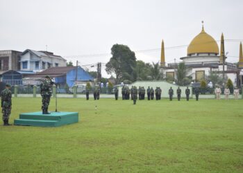 Upacara Bendera Rutin di Hubdam I/Bukit Barisan, Perkuat Disiplin dan Jiwa Korsa Antar Prajurit