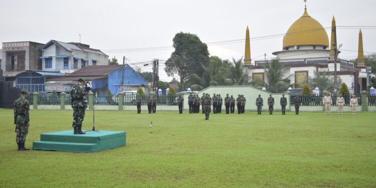 Upacara Bendera Rutin di Hubdam I/Bukit Barisan, Perkuat Disiplin dan Jiwa Korsa Antar Prajurit