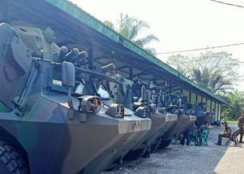 Staf Konbekharstal Melaksanakan Rikmat Alkom Ranpur Yonif 121/MK