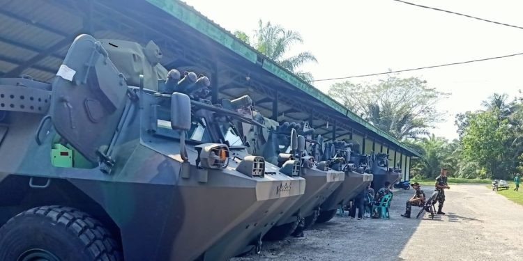 Staf Konbekharstal Melaksanakan Rikmat Alkom Ranpur Yonif 121/MK