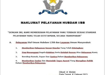 MAKLUMAT PELAYANAN PUBLIK HUBDAM I/BB