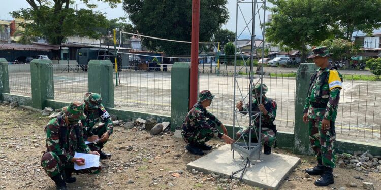Prajurit Denhubrem 032/WBR Asah Kemampuan Prajurit Melalui Ujian Terampil Perorangan