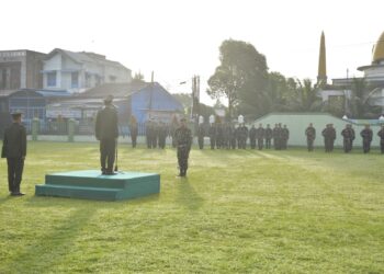 Memeringati Hari Lahir Pancasila Personel Hubdam I/BB Gelar Upacara Bendera