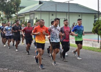 Personil Hubdam I/BB Gelar Olahraga Bersama: Sehat, Bugar, dan Semangat!