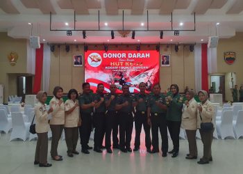 Peringati HUT ke-75 Kodam I Bukit Barisan, Anggota Hubdam I/BB Gelar Donor Darah