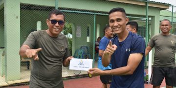 Personel Hubdam I/BB Gelar Pertandingan Tenis Lapangan Meriahkan HUT RI ke-80
